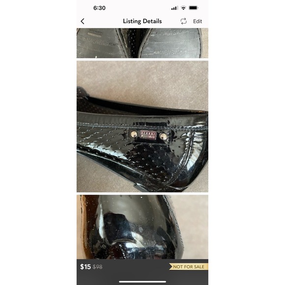 Stuart Weitzman patent leather slip on shoes 7.5M - Picture 6 of 6